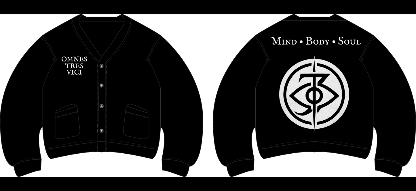 Omnes Tres Vici™ Cardigan – “Mind, Body, Soul” Edition