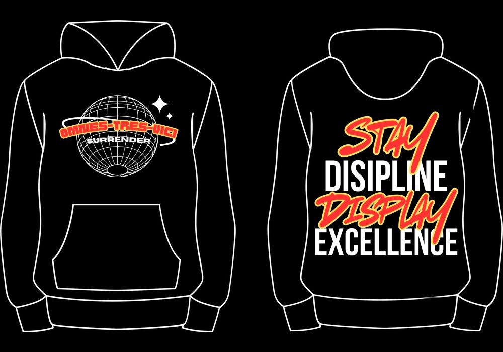 Omnes Tres Vici™ Hoodie – “STAY DISCIPLINE, DISPLAY DISCIPLINE” Edition