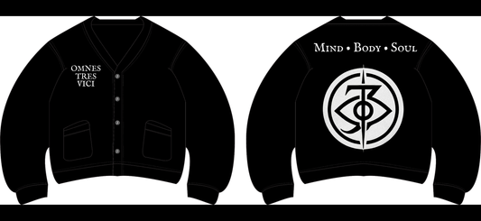 Omnes Tres Vici™ Cardigan – “Mind, Body, Soul” Edition