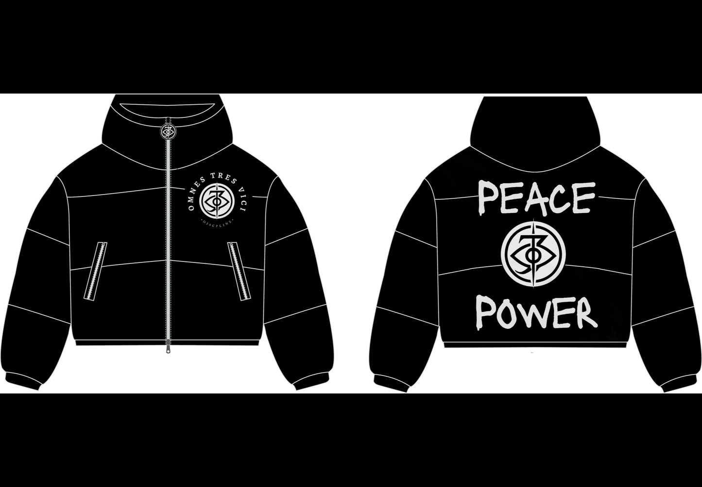 Omnes Tres Vici™ Puffer – “PEACE/POWER” Edition